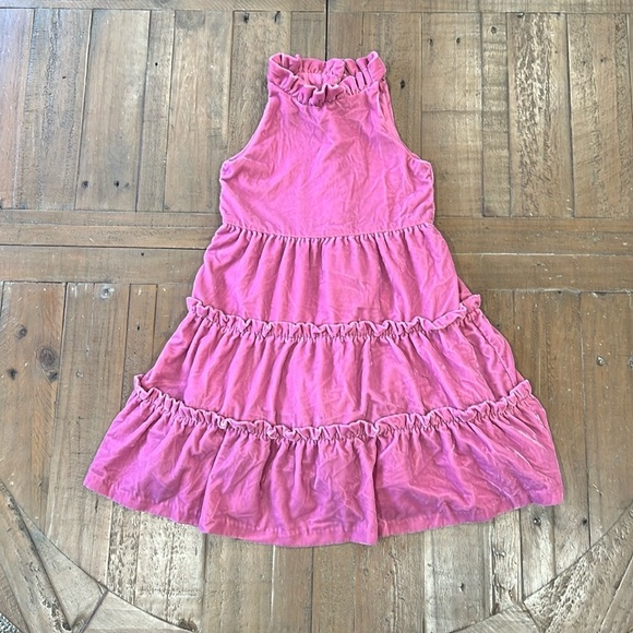 Janie and jack pink velvet tiered maxi dress - Picture 1 of 9